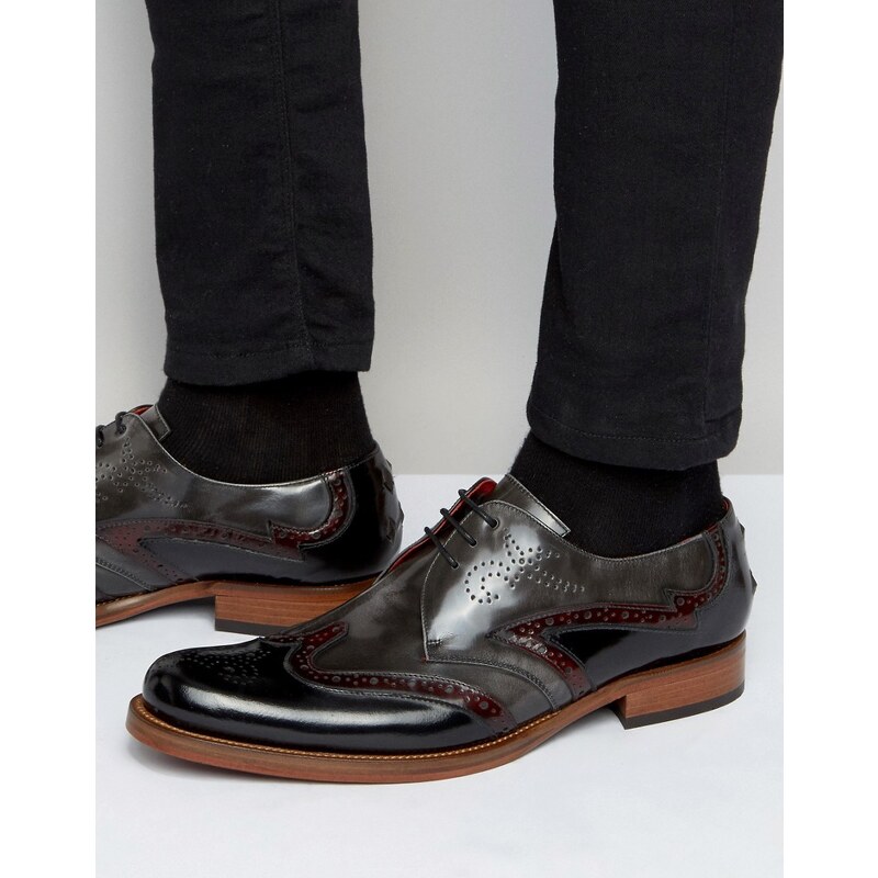 Jeffery West - Corleone - Chaussures richelieu style derby en cuir - Noir