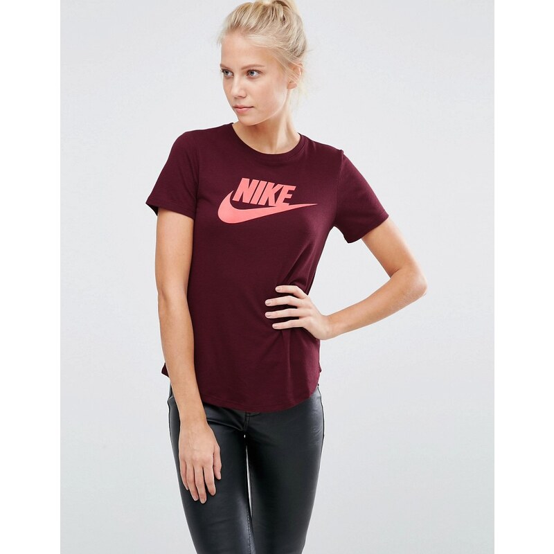 Nike - Futura - T-shirt ajusté avec logo - Bordeaux - Rouge