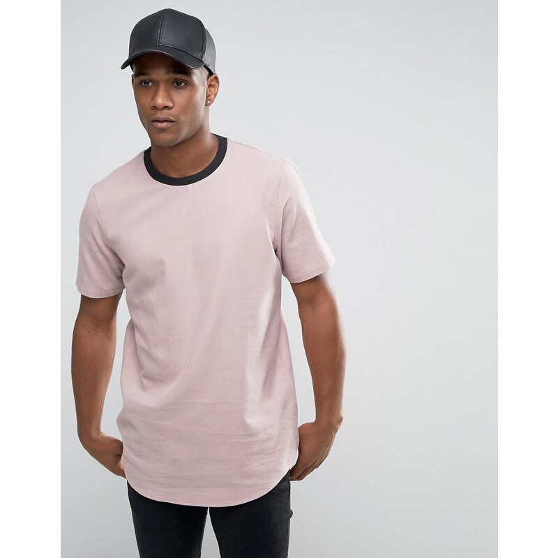 ASOS - T-shirt oversize effet laine - Vieux rose - Rose