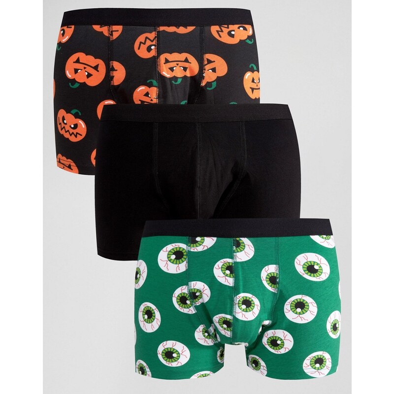 ASOS - Lot de 3 boxers motif Halloween - Multi