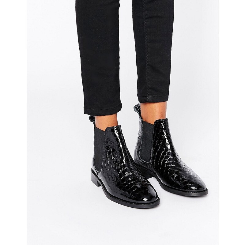 Office Amble Bottines chelsea vernies imprim crocodile