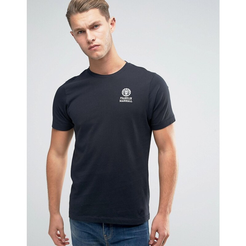 Franklin & Marshall Franklin and Marshall - T-shirt avec logo écusson - Noir