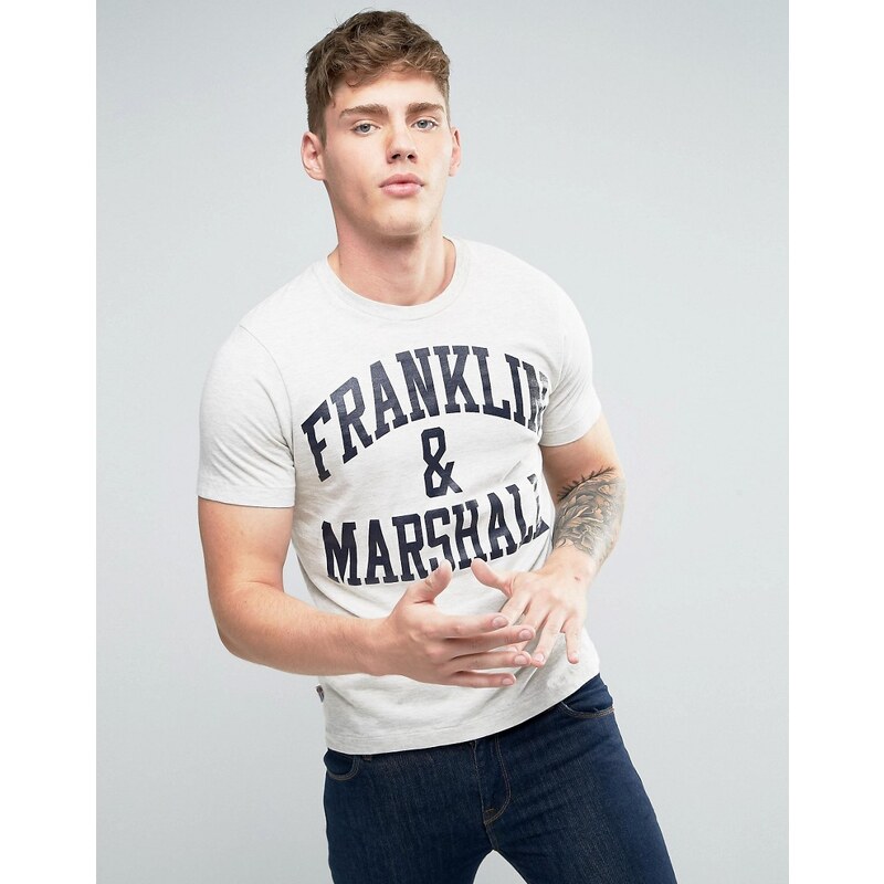 Franklin & Marshall Franklin and Marshall - T-shirt avec logo - Gris