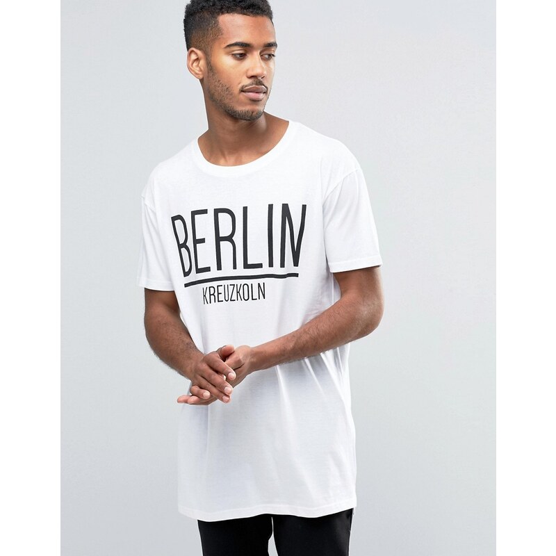 Brave Soul - Berlin - T-shirt long - Blanc