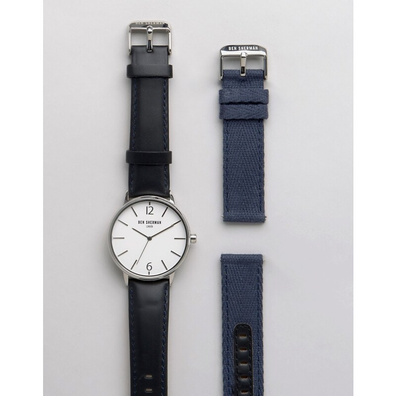 Ben Sherman - Coffret cadeau avec bracelet-montre interchangeable - Noir