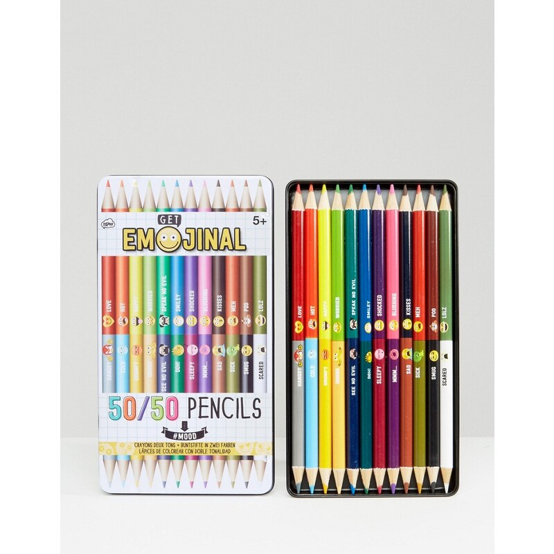 NPW - Crayons de couleur émoticônes 50/50 - Multi