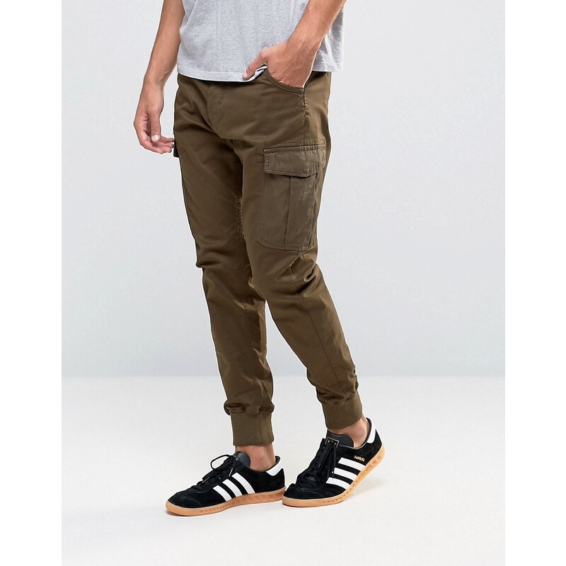 Threadbare - Pantalon de jogging à poches cargo - Vert