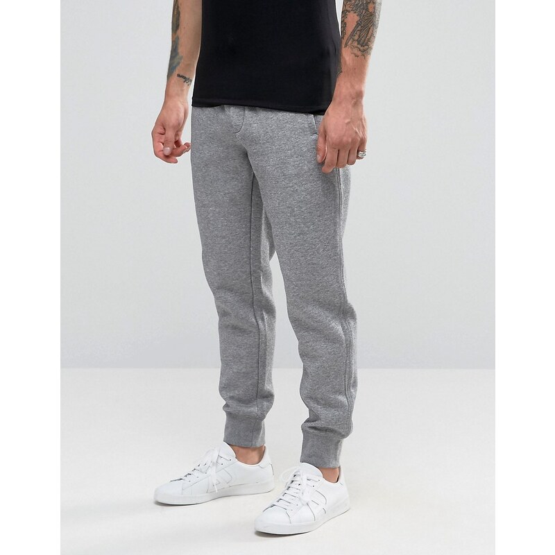 Armani Jeans - Pantalon de jogging avec chevilles resserrées et logo - Gris - Gris