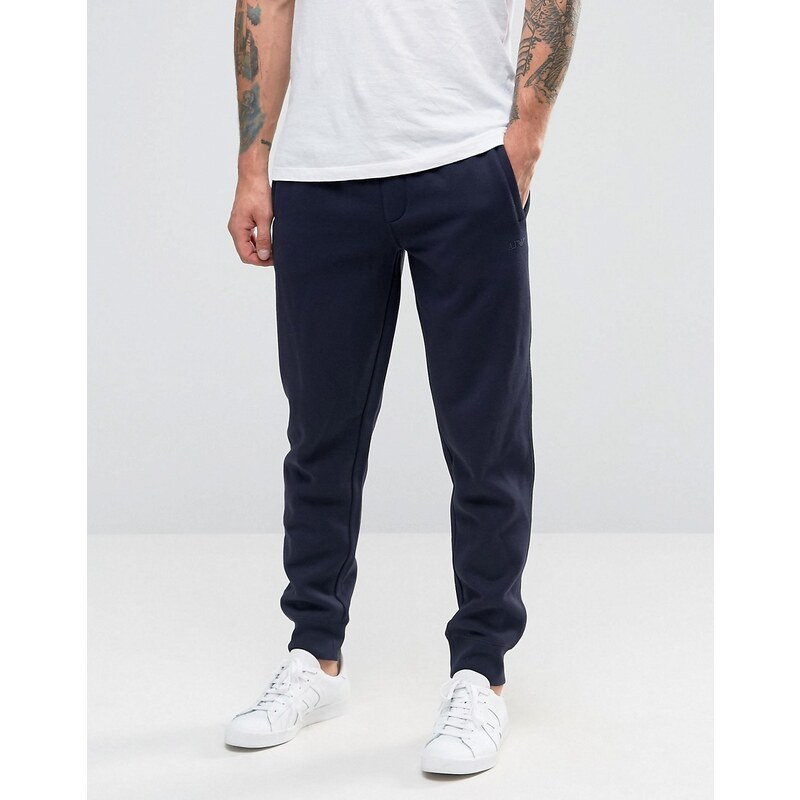 Armani Jeans - Pantalon de jogging avec chevilles resserrées et logo - Bleu marine - Bleu marine