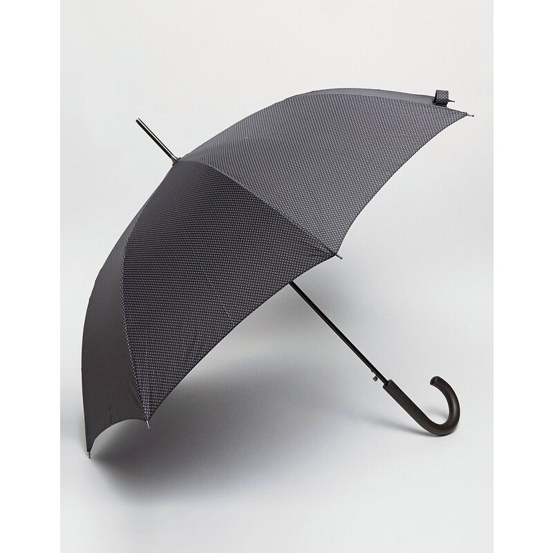 Fulton - Parapluie canne en imprimé noir - Noir