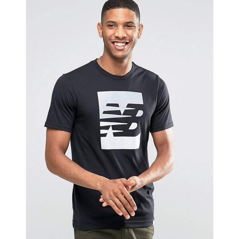 New Balance - MT63514_BK - T-shirt manches courtes avec logo - Noir - Noir