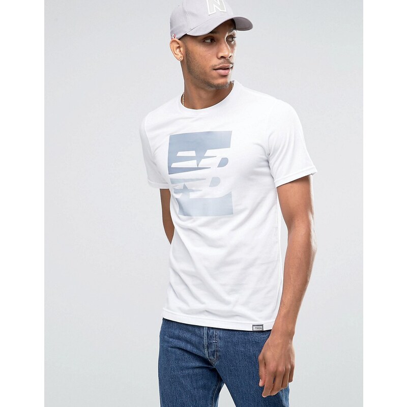 New Balance - MT63514_WT - T-shirt manches courtes avec logo - Blanc - Blanc