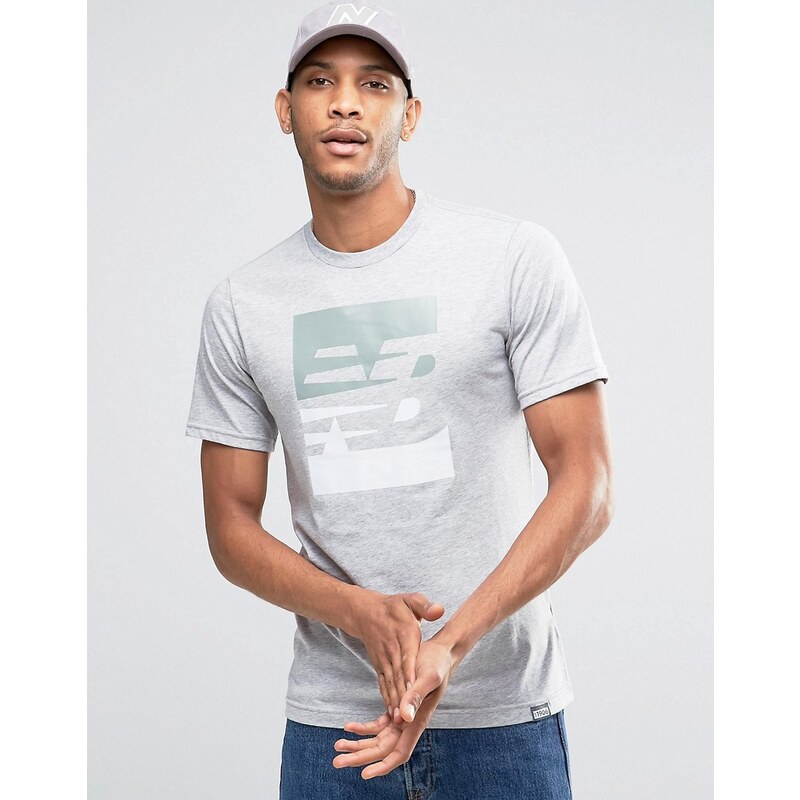 New Balance - MT63514_AG - T-shirt manches courtes avec logo - Gris - Gris