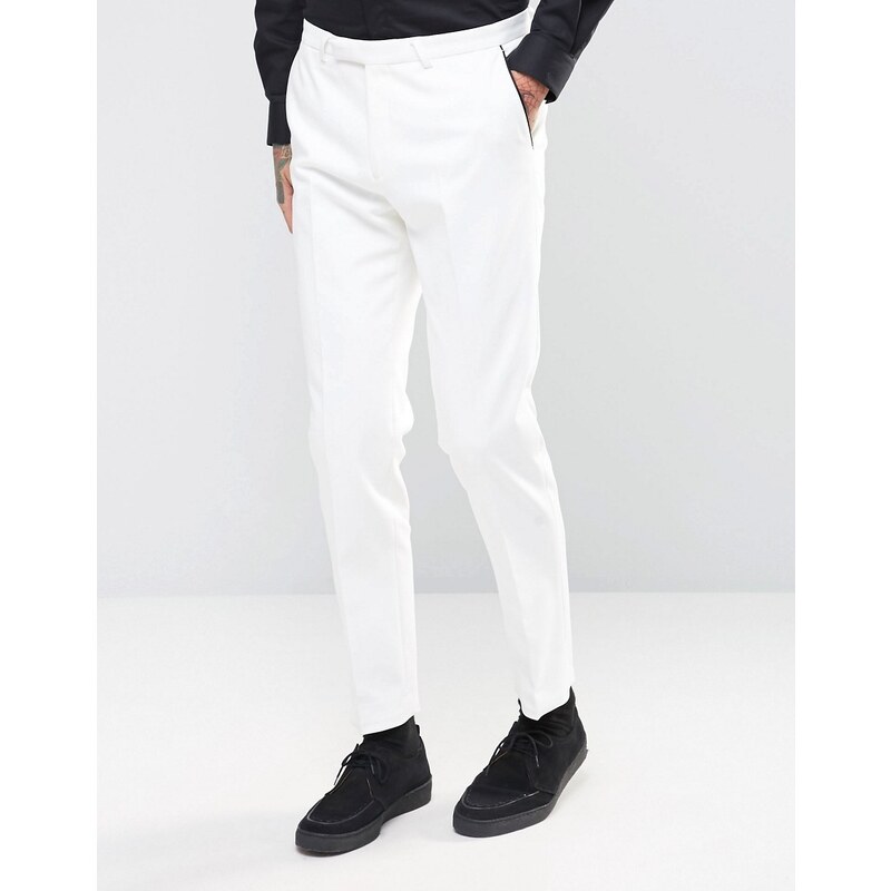 Noose & Monkey - Pantalon de costume ultra skinny - Blanc