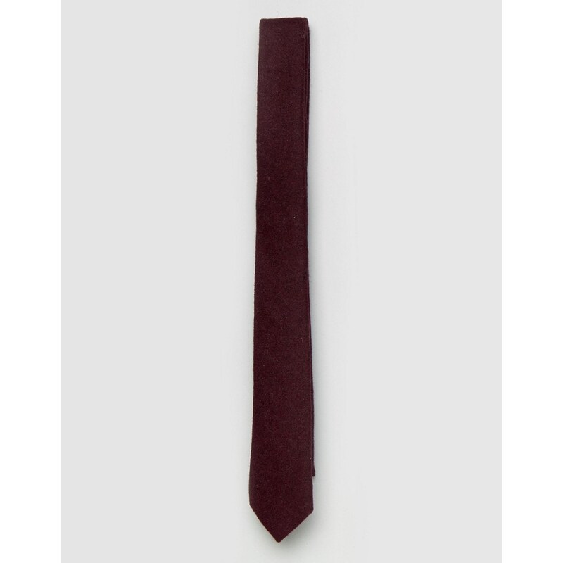ASOS - Cravate texturée - Bordeaux - Rouge