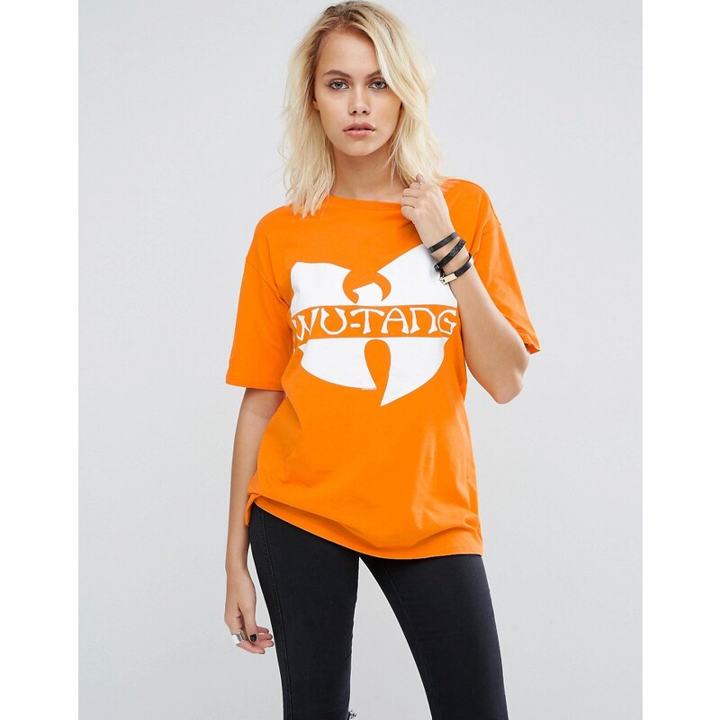 ASOS - T-shirt à imprimé Wu Tang Clan - Orange