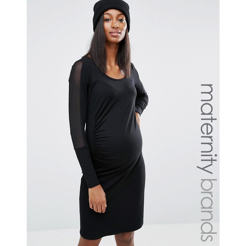 Noppies Maternity Noppies - Robe de maternité avec empiècements en maille - Noir