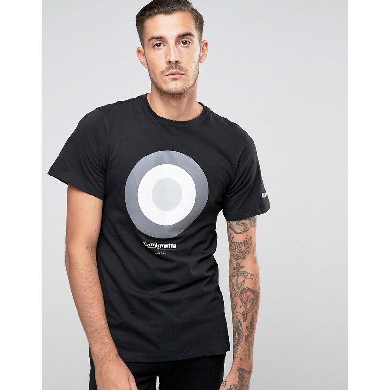 Lambretta - T-shirt classique motif cible - Noir