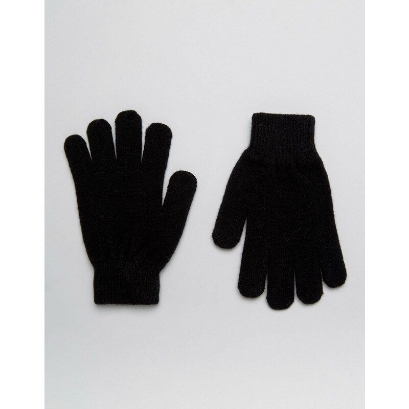 Monki 2 Pack Soft Gloves - Noir