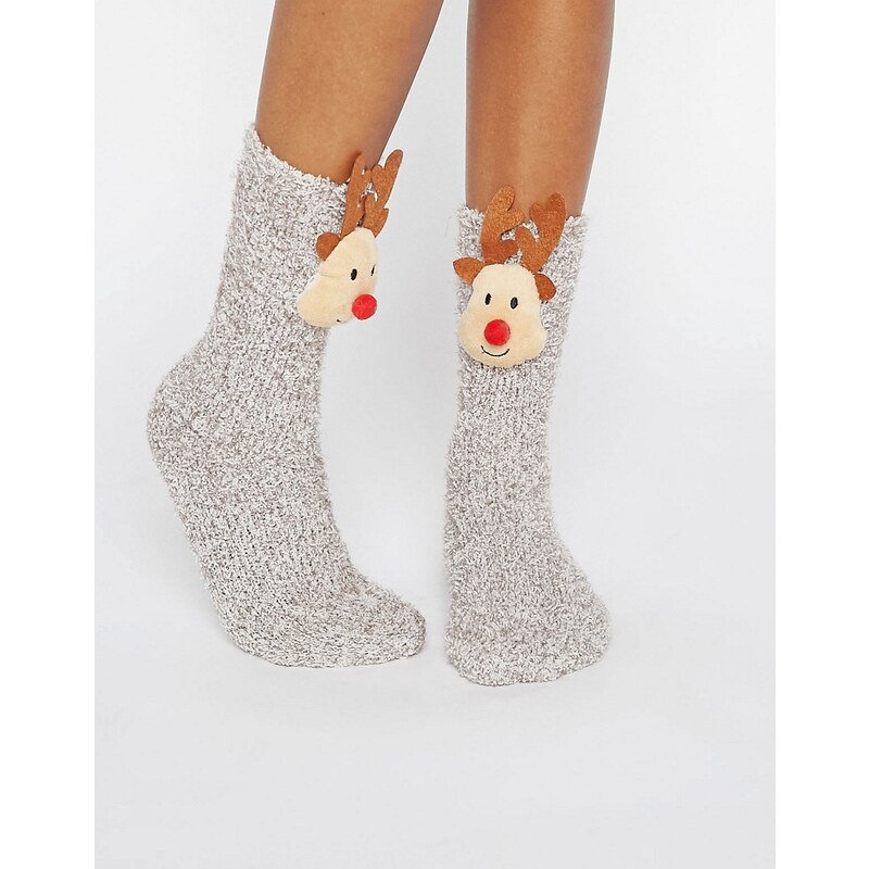 ASOS - Coffret cadeau de Noël avec chaussettes confortables motif rennes - Multi