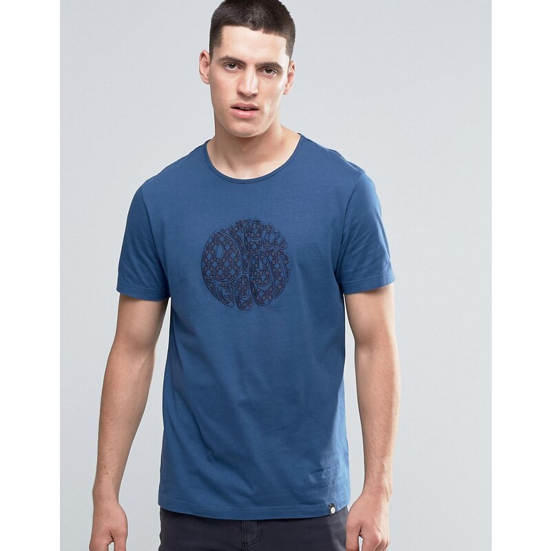 Pretty Green - T-shirt cintré avec logo appliqué - Bleu marine - Bleu marine