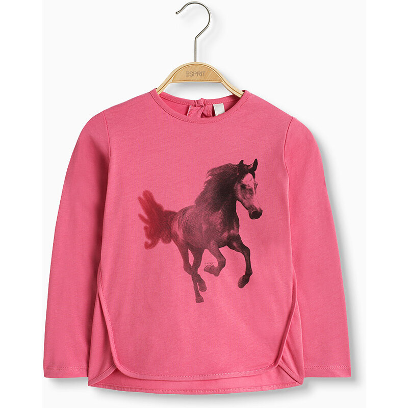 Esprit T-shirt à motif cheval, 100 % coton