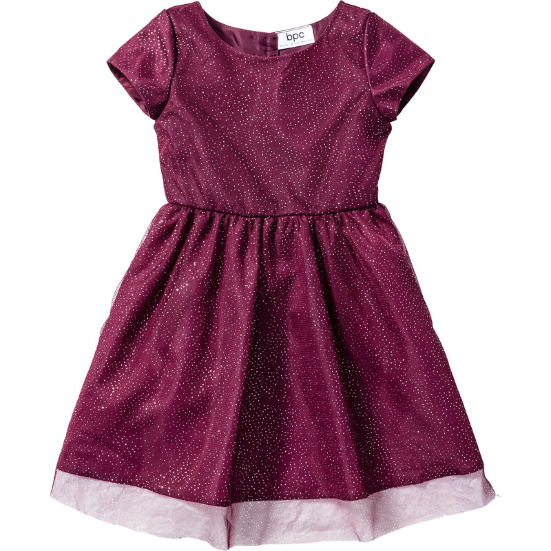bpc bonprix collection Robe à paillettes violet manches courtes enfant - bonprix