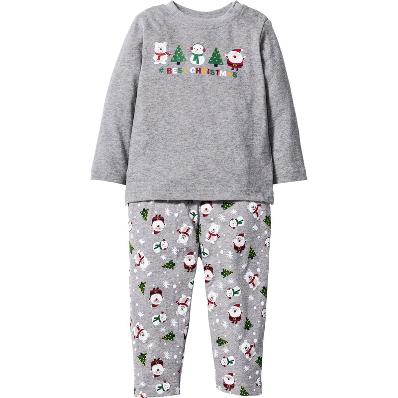 bpc bonprix collection T-shirt bébé à manches longues + pantalon (Ens. 2 pces.) coton bio gris enfant - bonprix
