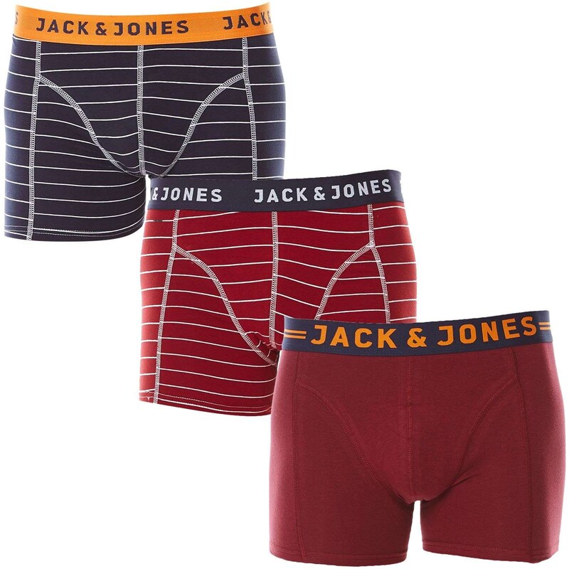 Jack & Jones Lot de 3 boxers - bordeaux
