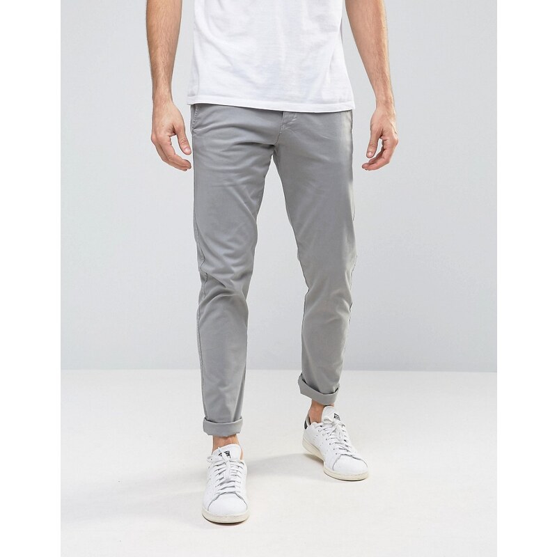 Selected Homme - Chino skinny stretch - Gris