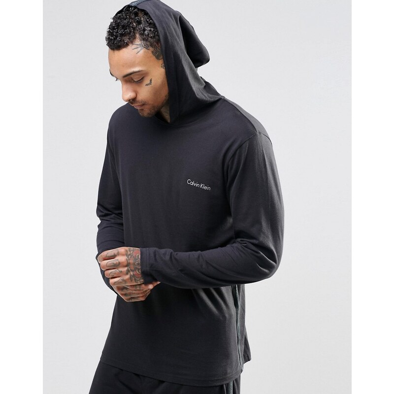 Calvin Klein - Sweat à capuche cintré en coton confort - Noir