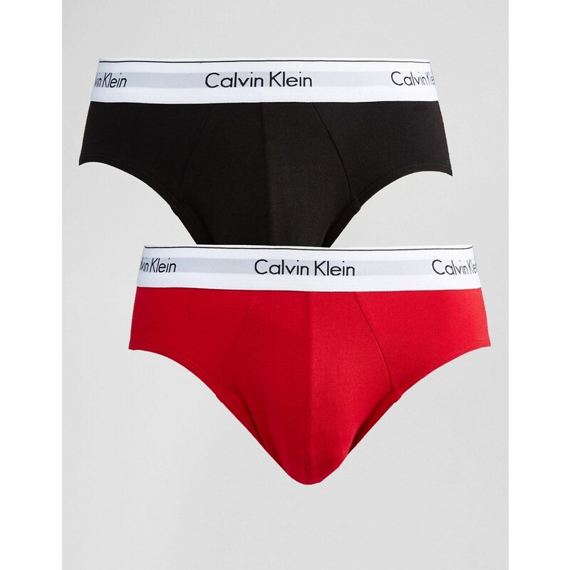 Calvin Klein - Lot de 2 slips en coton stretch moderne - Multi