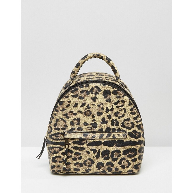ASOS - Mini sac à dos motif léopard - Multi