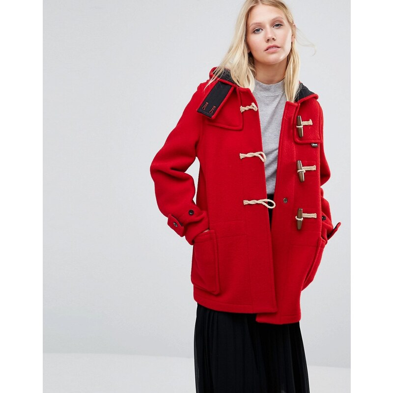 Gloverall - Monty - Manteau mi-long - Rouge - Rouge
