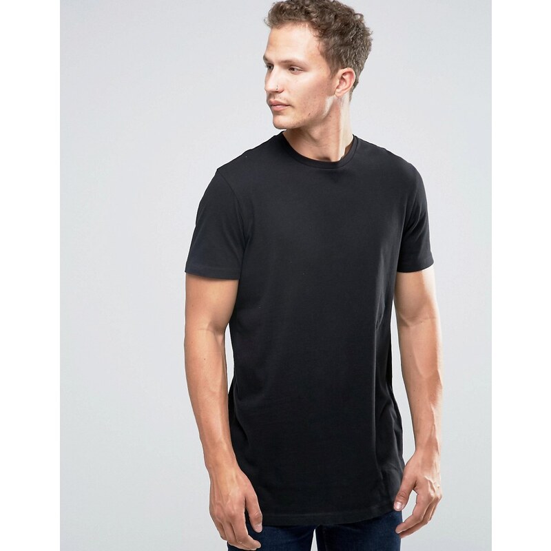 Celio - T-shirt long - Noir