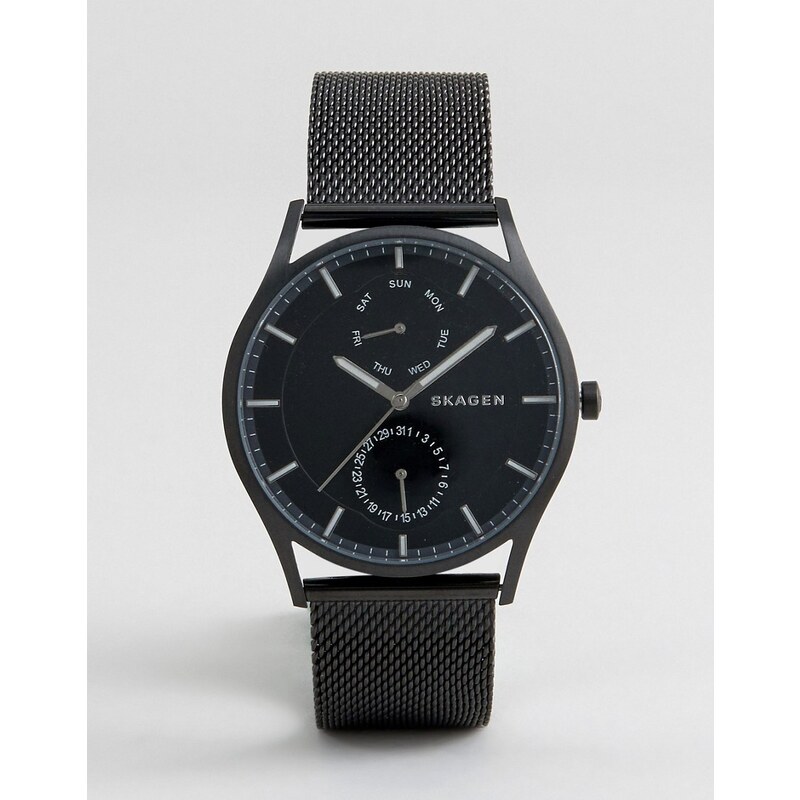 Skagen - SKW6318 Holst - Montre chronographe avec bracelet en maille - Noir 40 mm - Noir