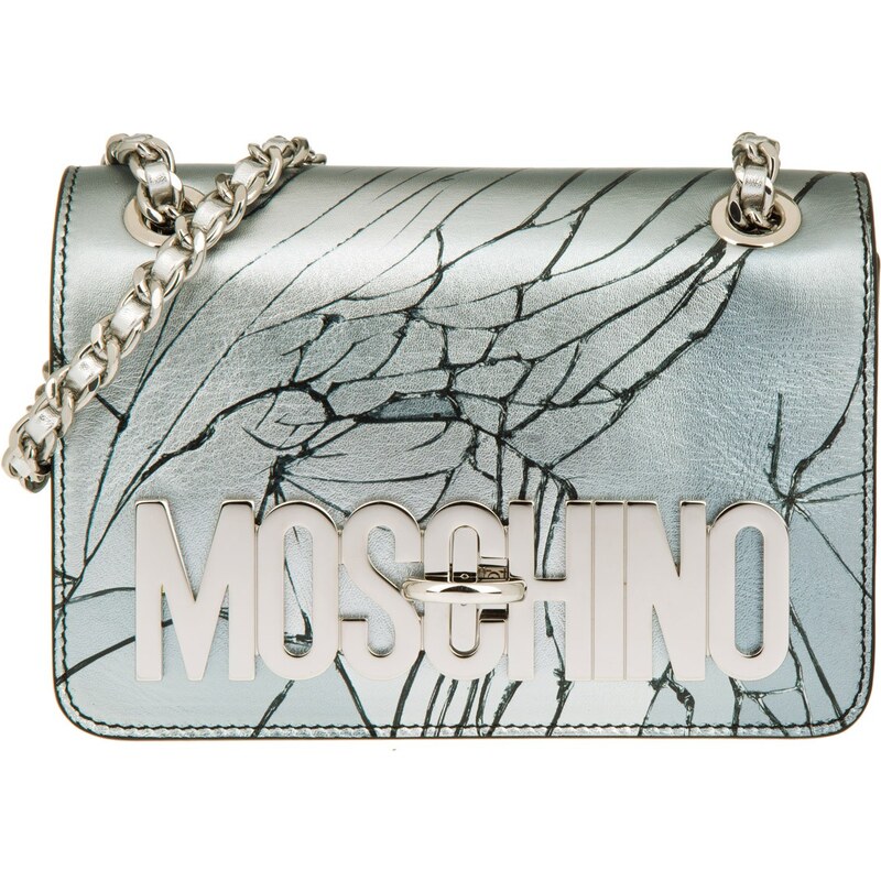 Moschino Sacs à Bandoulière, Broken Mirror Shoulder Bag Silver en argent