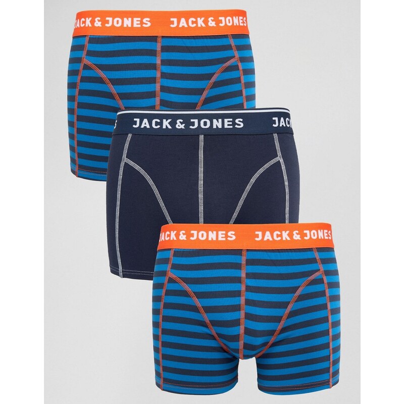Jack & Jones - Lot de 3 boxers - Bleu