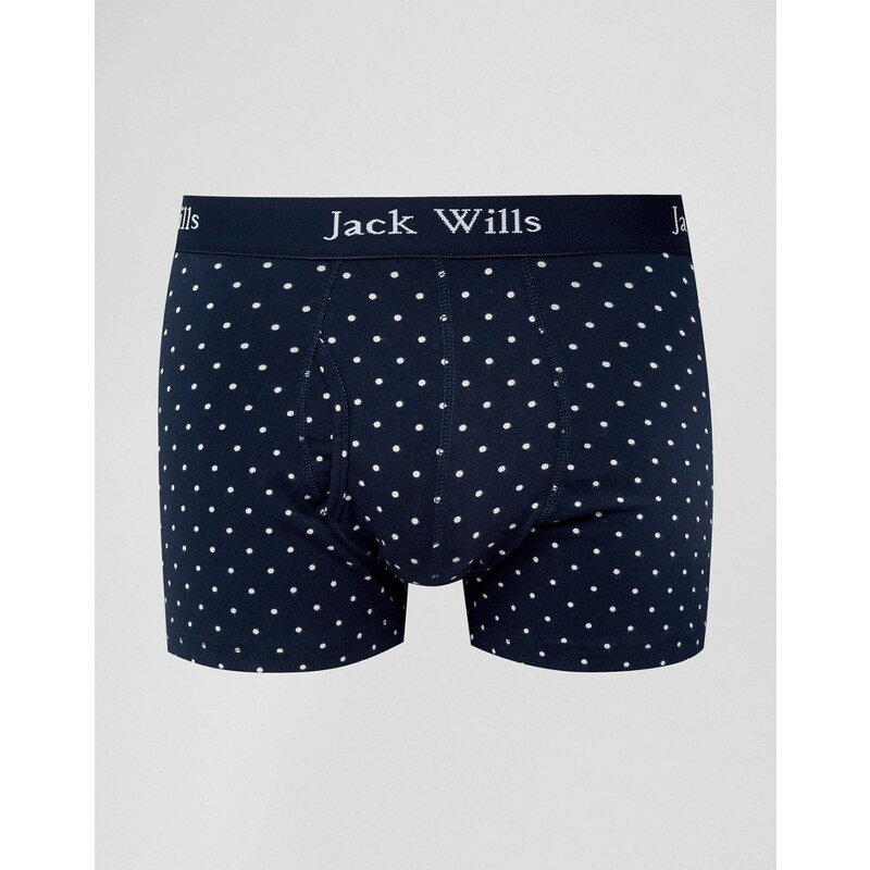 Jack Wills - Boxer à pois - Bleu marine - Bleu marine