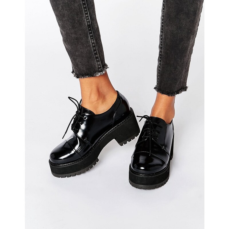 ASOS - OBACA - Grosses chaussures à lacets - Noir