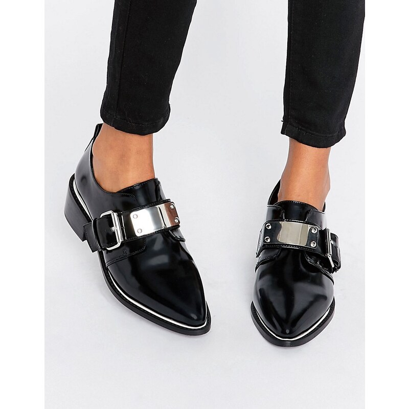 ASOS - MOCHA - Chaussures plates à bout pointu - Noir