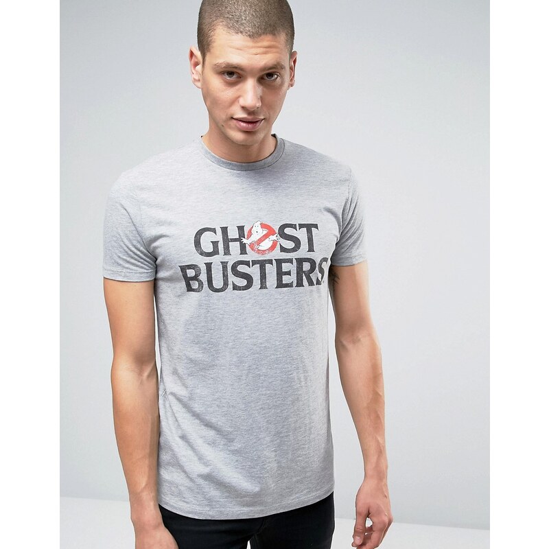 ASOS - Ghostbusters - T-shirt long - Gris
