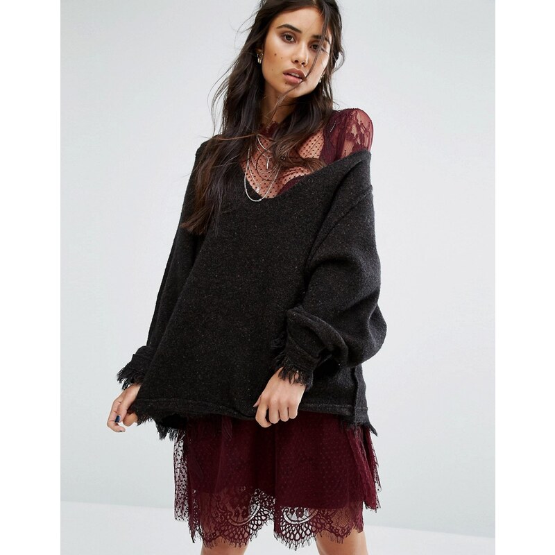 Free People - Irresistible - Pull à col V - Noir