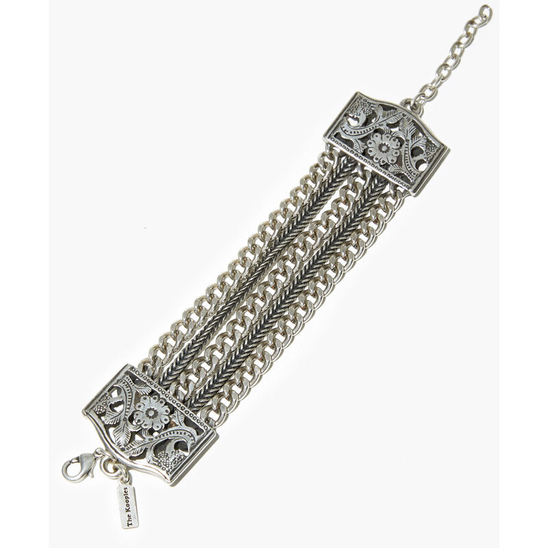The Kooples Bracelet à fines chaînes métalliques - Argent