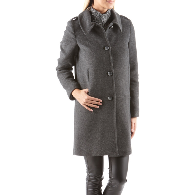 Camaïeu Manteau gris minimaliste