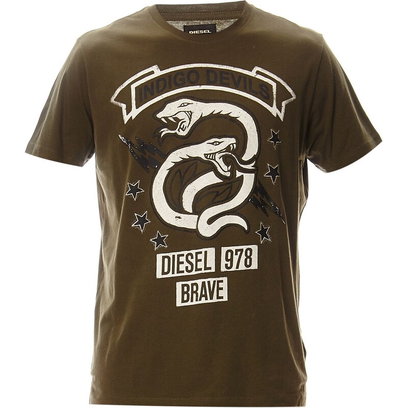 Diesel T-shirt en coton - kaki