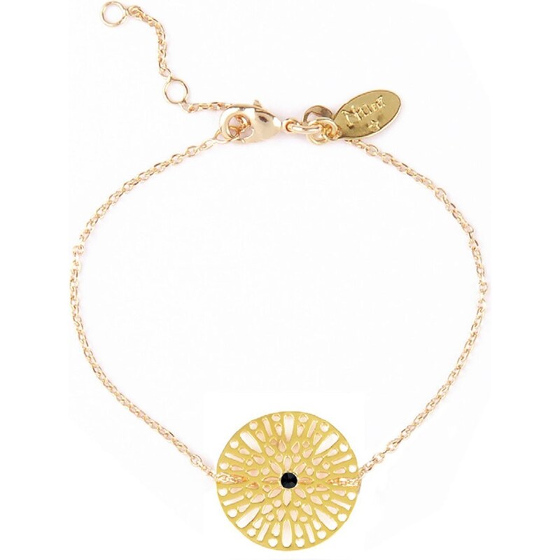 Bracelet en argent plaqué or orné de cristal Swarovski® Nilaï