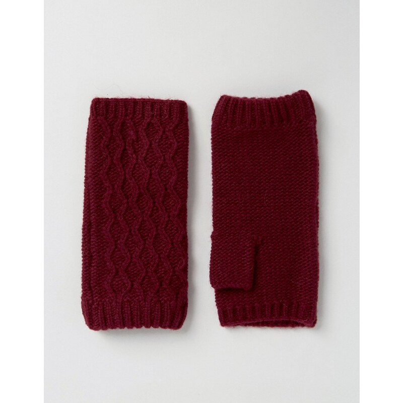 Alice Hannah - Chauffe-mains en tricot - Rouge