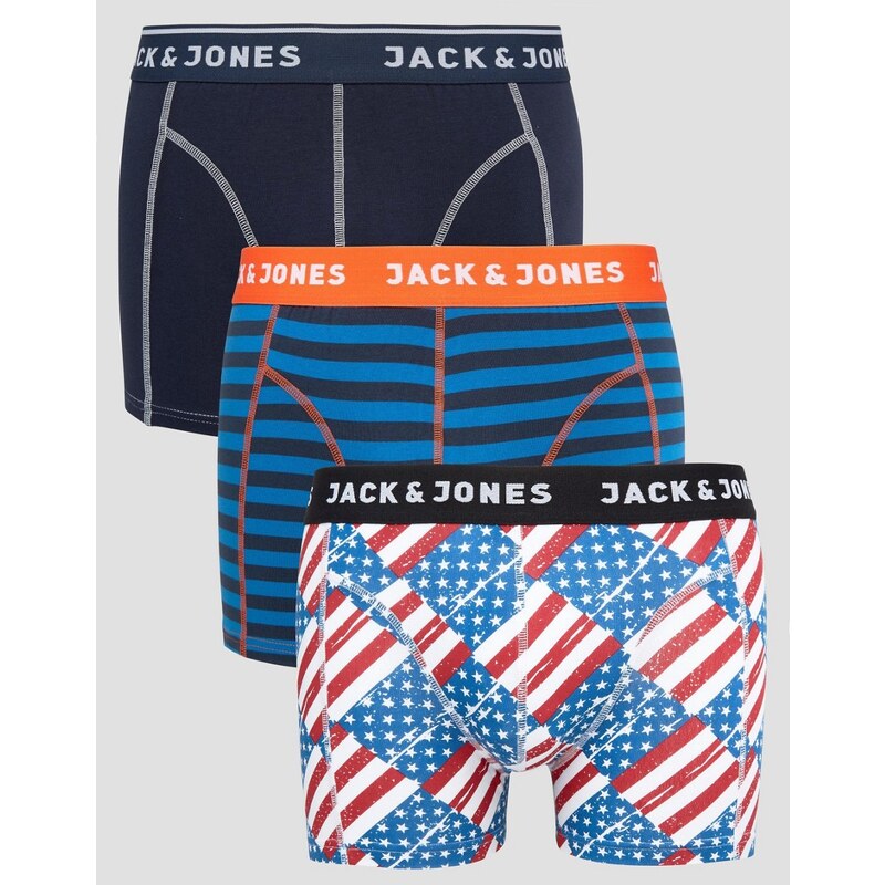 Jack & Jones - Lot de 3 boxers - Multi