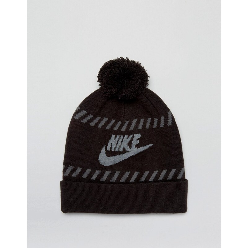 Nike - Futura - Bonnet à pompon - Noir 805950-010 - Noir